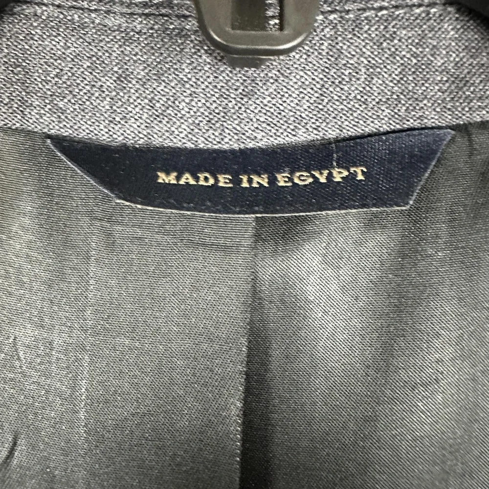 Banana Republic Suit Jacket Mens 42L Gray Wool 3 Button Notch Lapel Business